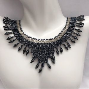 Southwestern Style Hematite Bead Choker Necklace
